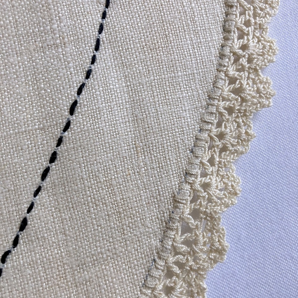 VINTAGE Embroidered Round Linen Tablecloth Diolies with Hand Embroidered… - Picture 5 of 8
